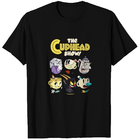 The Cuphead Show Group Poster Logo T-Shirt T-Shirts
