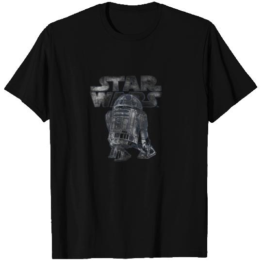 Star Wars R2D2  Distressed C2 Disney T-Shirts