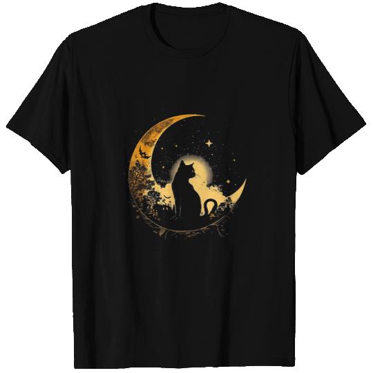 black cats Paws Crescent Black Moon Sailor 3 T-Shirts