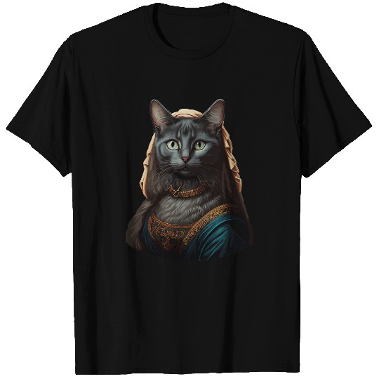 black cats Paws Mona Lisa Meowna Lisa Cat Lover Owner Cat Mom Dad 3 T-Shirts