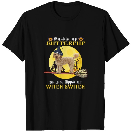 Buckle Up Buttercup Cockapoo Dog Halloween T-Shirts