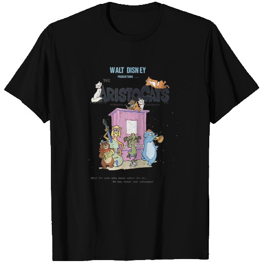 Disney The Aristocats Cats Playing Piano Raglan Baseball Tee T-Shirts