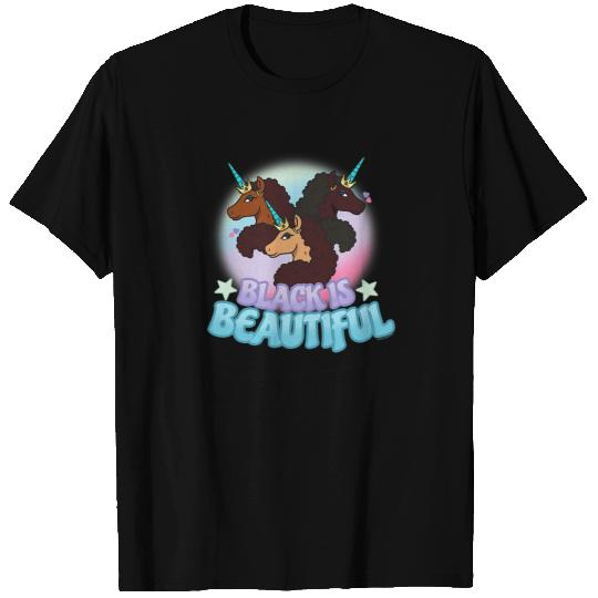 Unicorns Afro Unicorns Black Is Beautiful V2 T-Shirts