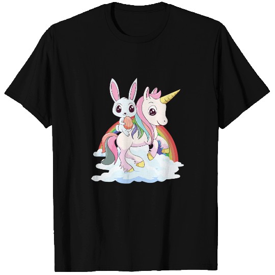 Unicorns Easter Bunny Rides Unicorns For Children And Women T-Shirts