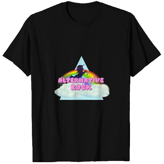 Unicorns Alternative Rock Unicorns Rainbow Design T-Shirts