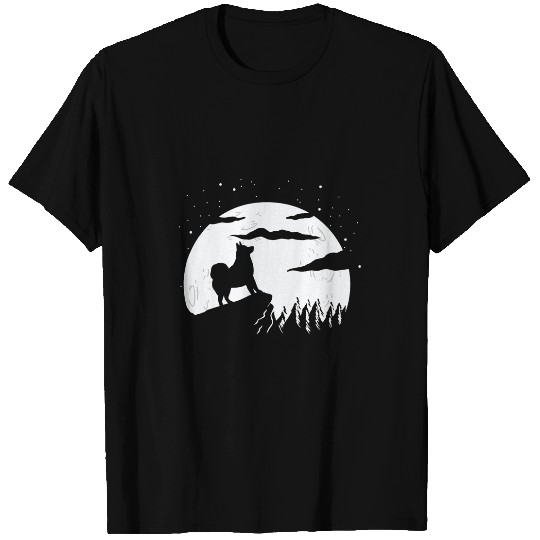 Dog Alaskan Malamute Moon and Halloween 3 T-Shirts