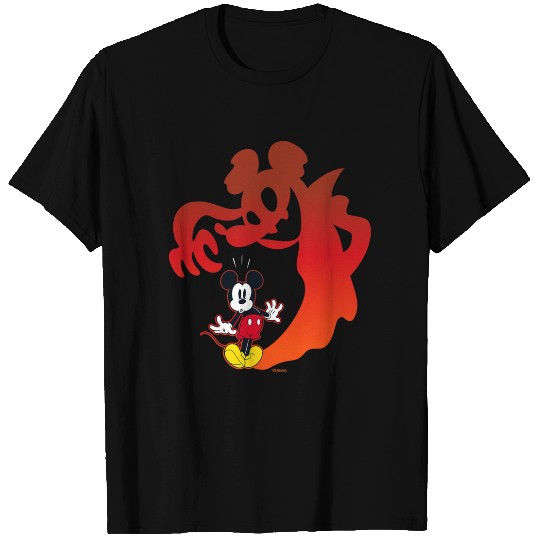 Disney Mickey Mouse Halloween Spooky Scary Shadows Vampire T-Shirts