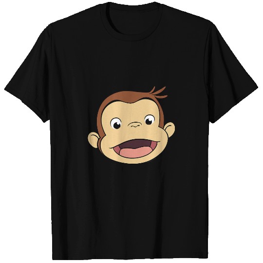 Monkey Lover Curious George Big Face Monkey Smile T-Shirts