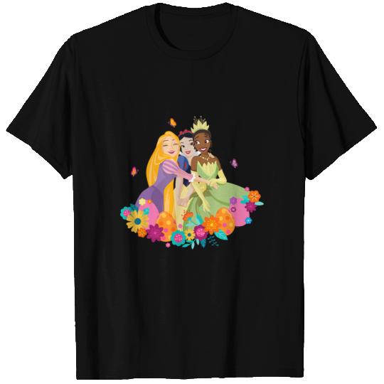 Disney Princess Rapunzel Snow White Tiana Spring Easter Eggs T-Shirts
