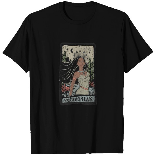 Disney Pocahontas Vintagess Portrait Style Graphic T-Shirts