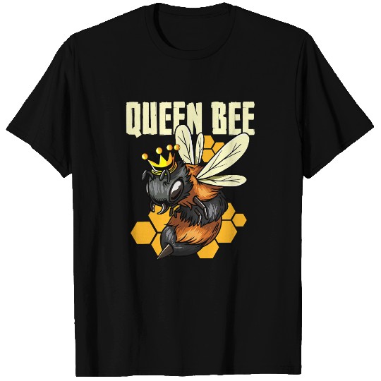Bee Beekeeping Queen Bee Honey Bee With Crown Queen Beekeeper 449 Beekeeper T-Shirts