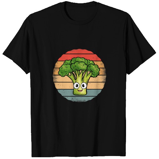 Broccoli Funny Retro vintages Sunset Style Broccoli Lover T-Shirts