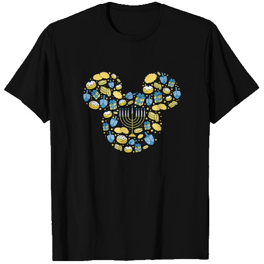 Disney Mickey Mouse Icon Hanukkah Chanukah Dreidel Menorah T-Shirt