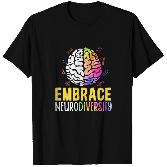 Autistic Embrace Neurodiversity Tie Dye Autism Gifts for Women T-Shirts