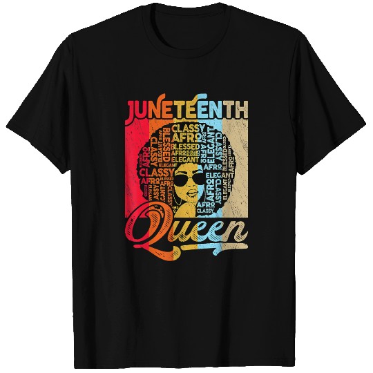 Juneteenth Black Queen Afro Melanin Girl Magic Women Girls 27 T-Shirts