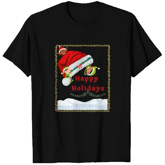 Happy Holidays Elf Design T-Shirts