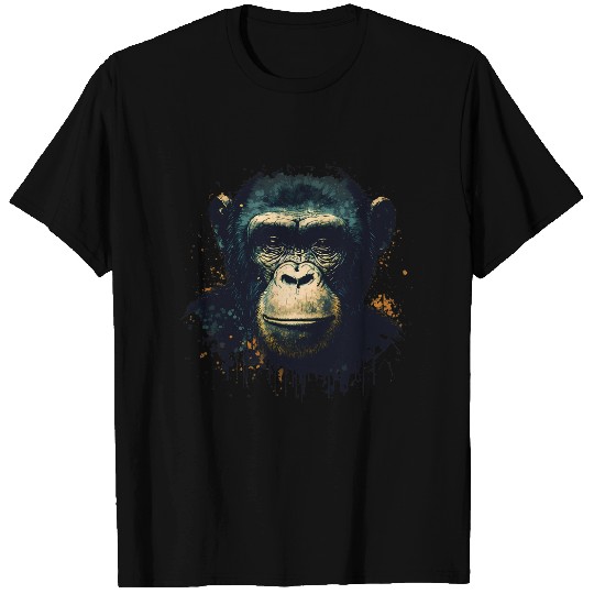 Chimpanzee Monkey Portrait T-Shirts