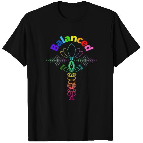 Balanced multi color Meditation Namaste T-Shirts