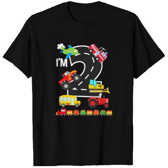 Im 2 2nd Birthday Trucks Vehicles Transportation Train T-Shirts