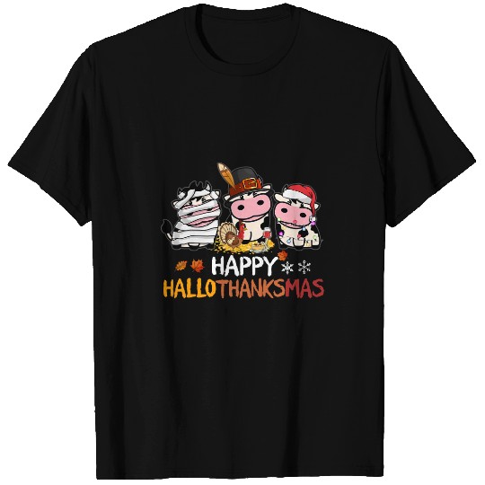 Cattle Cow happy hallothanksmas 99 T-Shirts