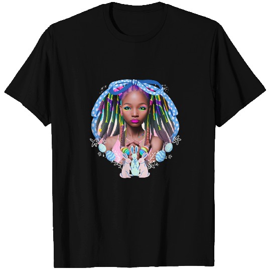 Black Girl Magic Easter Spring Dreads Locs Melanin Sista Fun T-Shirts
