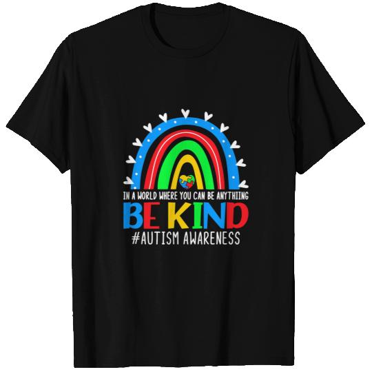 Autistic Be Kind Autism Awareness Rainbow Choose Kindness T-Shirts