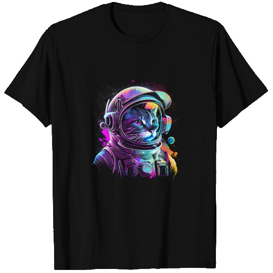 Cat Paws Outer Space Cat Kitty Astronaut Animal Face Galaxy Cat Lover 1 T-Shirts
