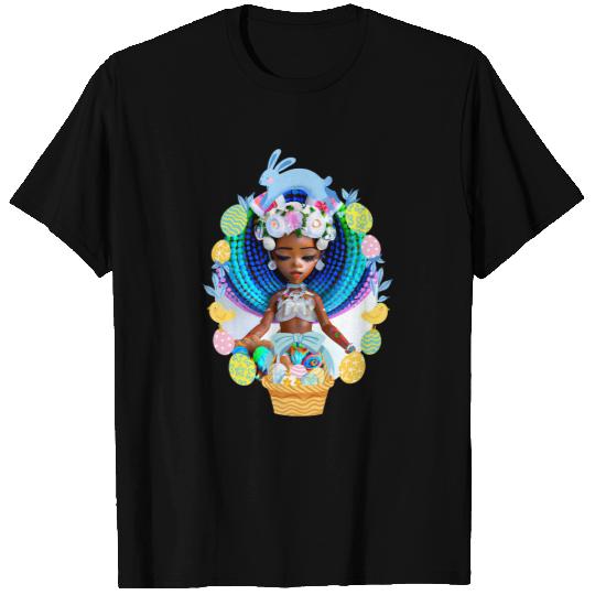 Black Girl Magic Easter Bunny Basket Egg Hunt Melanin Sista 2 T-Shirts