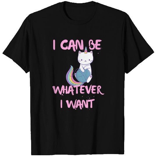 Cat Paws Cat Kitty Unicorns Cat Cute Unicorns Design Black Cat T-Shirts