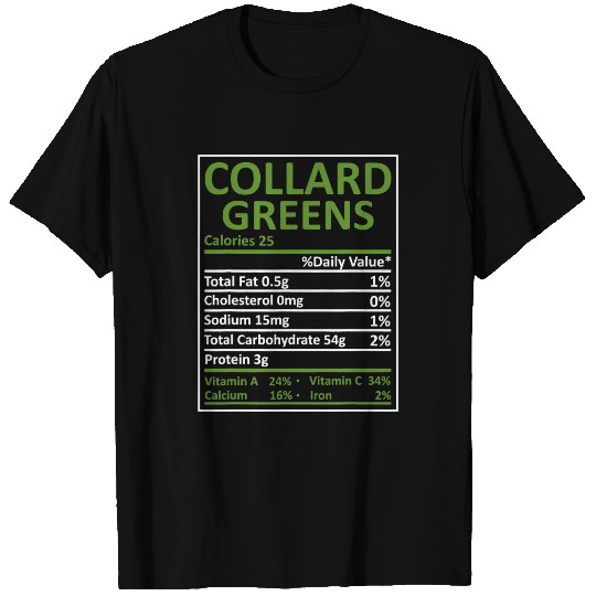 Funny Collard Greens Nutrition Matching Thanksgiving T-Shirts