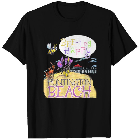 Huntington Beach Being Happy Original T-Shirts