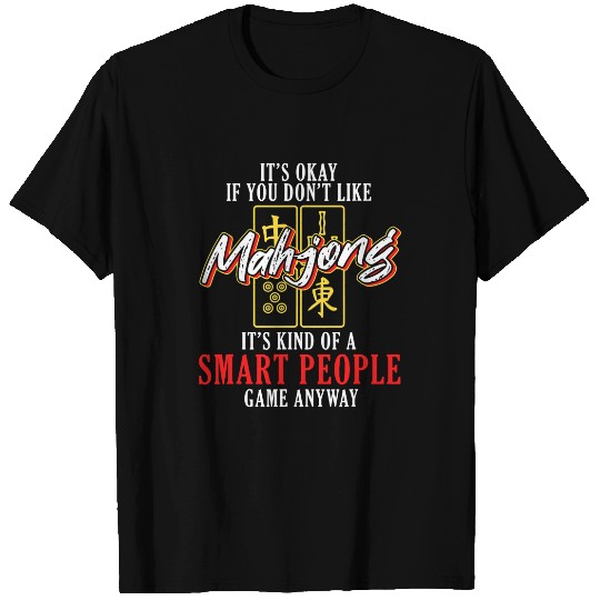 Mahjong Smart People Game China Board Game Player Solitaire T-Shirts