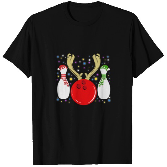 Bowling Gift Christian Deer Christmas Design For December 25th T-Shirts