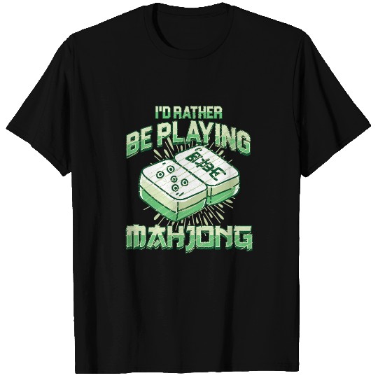 Mahjong Tiles Player Chinese Board Gaming Lover Solitaire T-Shirts