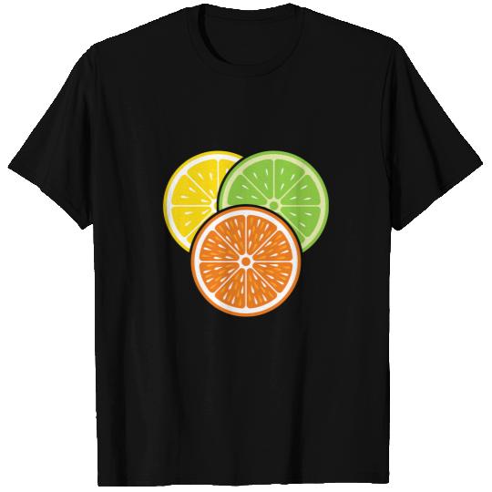 Lemon Slice Lime Orange Citrus Vegan Summer Fruit T-Shirts