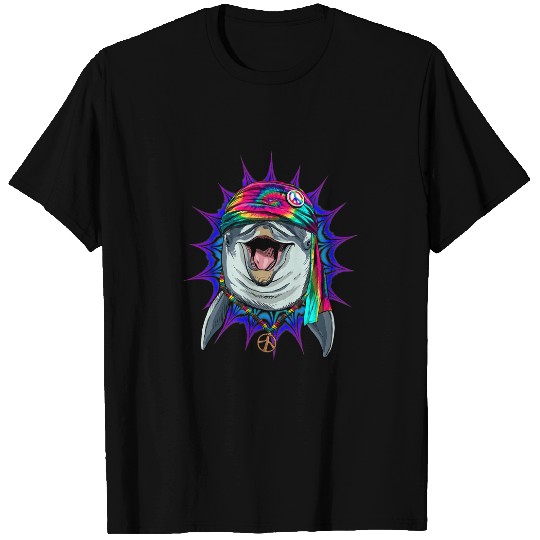 Dolphin Gift Hippie Dolphin Tie Dye Peace Sign psychedelics Marine Life 38 T-Shirts