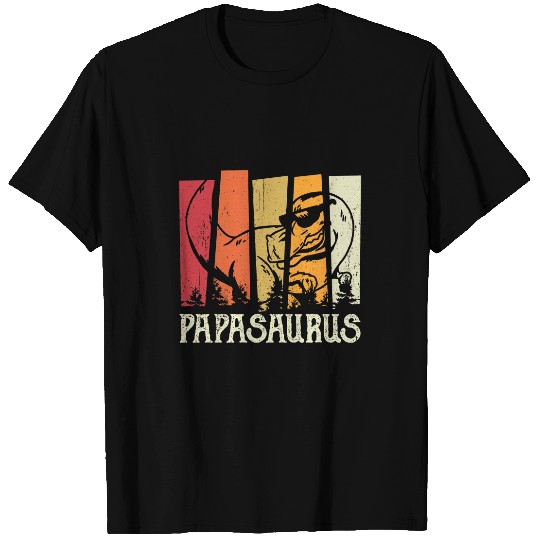 Dinosaur Dino Mens Papasaurus Rex Dinosaur Papa Saurus Fathers Day Gift 1 T-Shirts