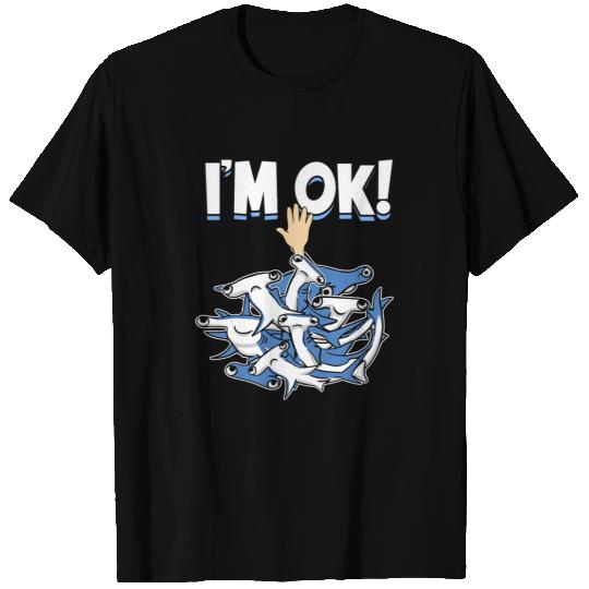 Ocean Shark IM OK Funny Hammerhead Shark T-Shirts