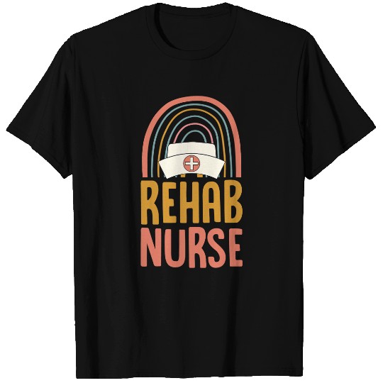 Nursing Rehab nurses Boho Bohemian Rainbow Nursing School T-Shirts