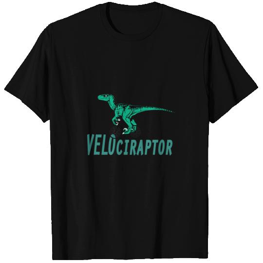Dinosaur Dino Velociraptor The Cycling Dinosaur Funny T-Shirts