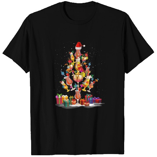 Cocktails Drinker Christmas Tree  : Mickey Disney Christmas, Disney Christmas T-Shirts