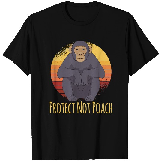 Protect Not Poach Ape Monkey Chimpanzee T-Shirts