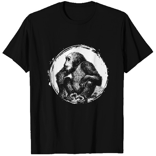 vintages Chimpanzee Gorilla Monkey Art T-Shirts