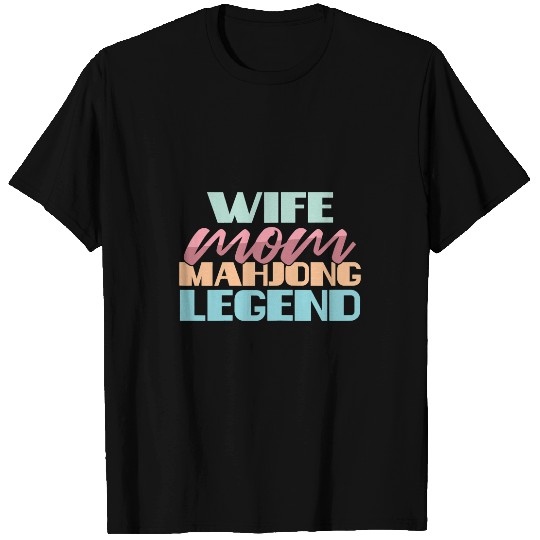 Womens Wife Mom Mahjong Legend MahJongg Player Solitaire Chinese T-Shirts