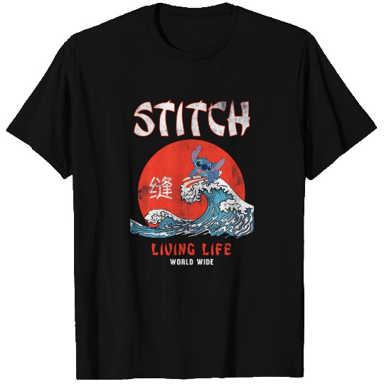 Disney Lilo And Stitch Living Life T-Shirts