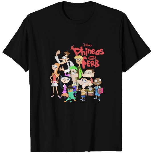 Disney Phineas And Ferb The Group Logo T-Shirts