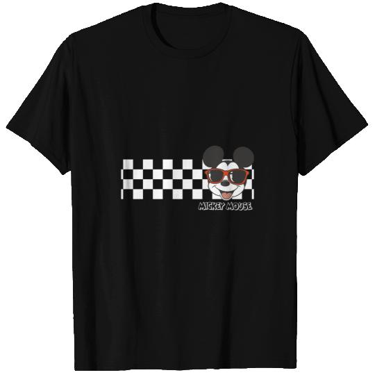 Disney Mickey And Friends Mickey Mouse Checkerboard Stripe T-Shirts