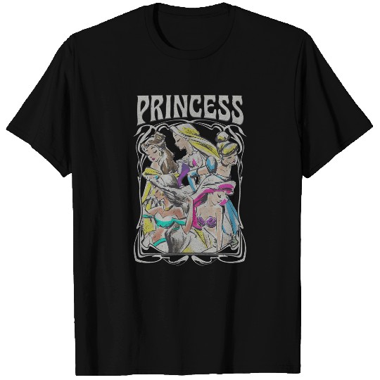 Disney Princess Group Retro Portrait T-Shirts