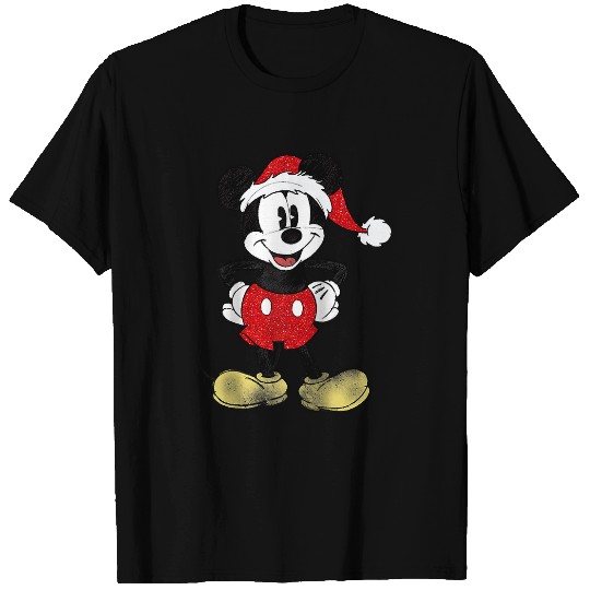Disney Christmas Mickey Mouse Raglan Baseball Tee T-Shirts