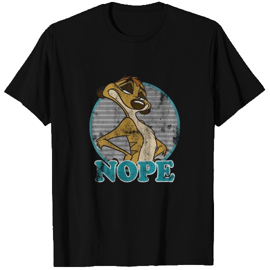disney lion king timon nope striped circle T-Shirts